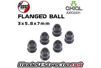 AXIAL RACING STEEL FLANGED BALL (3X5.8X7MM - 6PCS) AXA1331